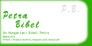 petra bibel business card